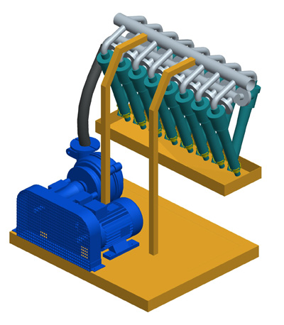 MODEL&CO, manufacturer of mud desilter equipment DS120 for foundation engineering. MODEL&CO, manufacturer of foundation engineering equipment