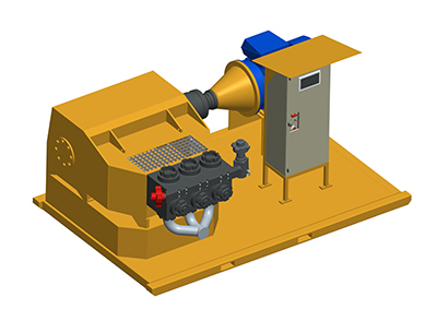 MODEL&CO, manufacturer of grout injection pump equipment P116PE for foundation engineering.  Grouting pumps for foundation engineering equipment