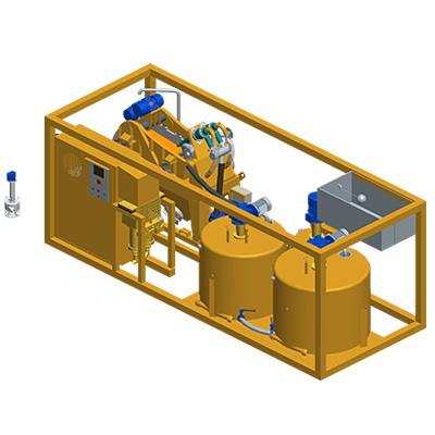 MODEL&CO, manufacturer of Recycle, Mix and Pump plant (RMP45) for drilling muds for foundation engineering