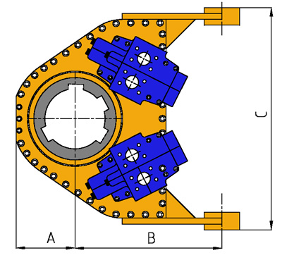 MODEL&CO, manufacturer of rotary head for bored piles RT4 for foundation engineering. MODEL&CO, manufacturer of foundation engineering equipment