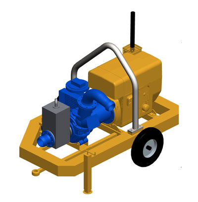 MODEL&CO, fabricante de bomba de lodos diesel autoaspirante con circuito de vacío P180DV para obras de cimentaciones especiales