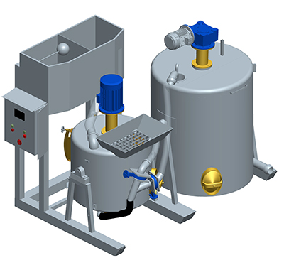 MODEL&CO, fabricante de máquina de preparación de lechadas con grupo mezclador + agitador MA2C para obras de cimentaciones especiales