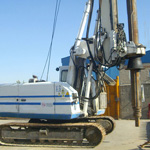 Used Soilmec R208 pile rig machine. Used engineering foundation equipment for piling rigs for large diameter boring